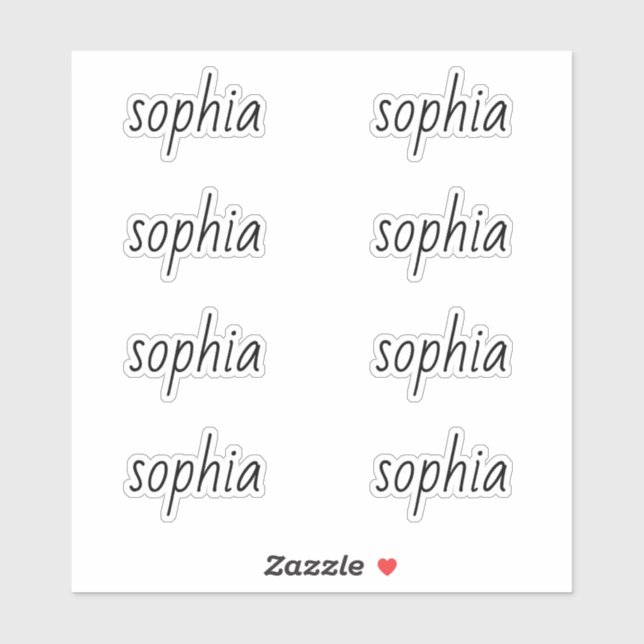 Adesivo Nome da Tipografia Moderna Simples e Custa (Folha)