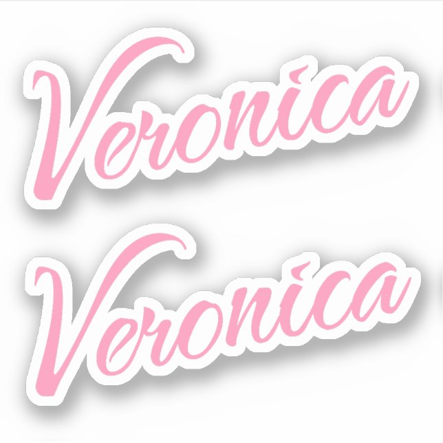 Adesivo Nome da Veronica x2 (Frente)
