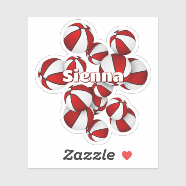 Adesivo nome das crianças no time branco vermelho cola bas (Folha)