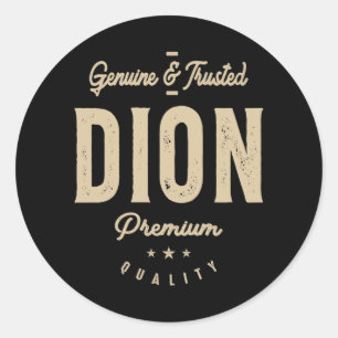 Adesivo Nome das Mens Dion Genuine e Trusted