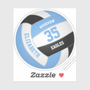 Adesivo nome das raparigas jersey número lt vôlei preto az