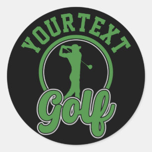Adesivo NOME DE ADD DE Golf Personalizado Retro Pro Golfer