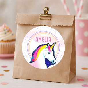 Adesivo Nome de aniversário de menina estrelas mágicas uni