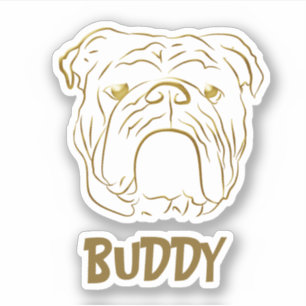 Adesivo Nome de cachorro Bulldog