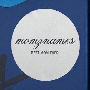 Adesivo Nome de Caligrafia Personalizada Melhor Mãe do Mun