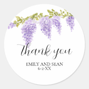 Adesivo Nome de Casamento Personalizado Roxo Wisteria Obri