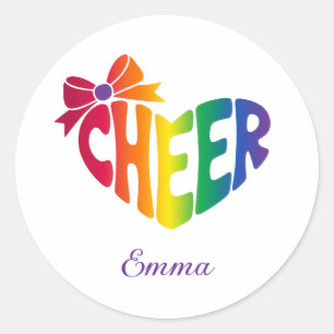 Adesivo Nome de Cheerleader Personalizado Logotipo Color