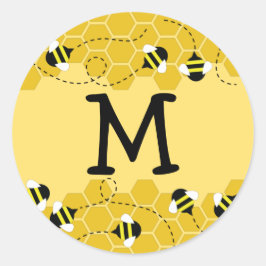 Adesivo Nome de colmeia de abelha em grão Envelope Vinheta
