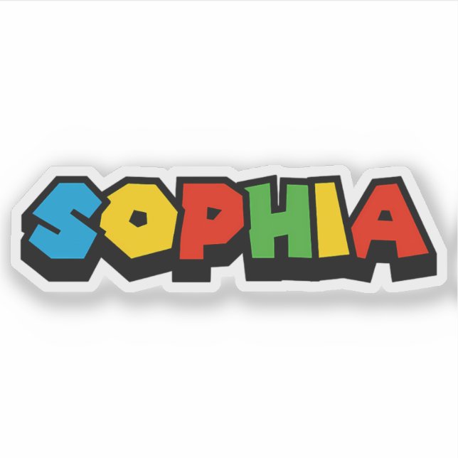 Adesivo Nome de Cor Bloqueada - Sophia (Frente)