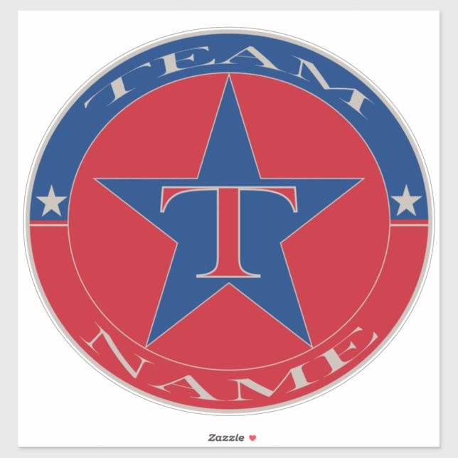 Adesivo Nome de Equipe Personalizada Único Personalizado (Folha)