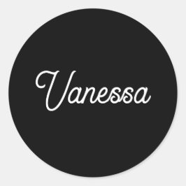 Adesivo Nome de escrita manual profissional preto