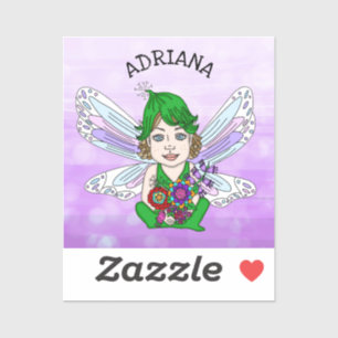 Adesivo Nome de Fada Quimológica Personalizada  