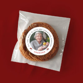 Adesivo Nome de Foto de Biscoito de Natal Chic Vermelho Br