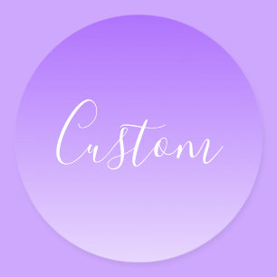 Adesivo Nome de Letra Cursiva & Sombreado Roxo Claro Editá