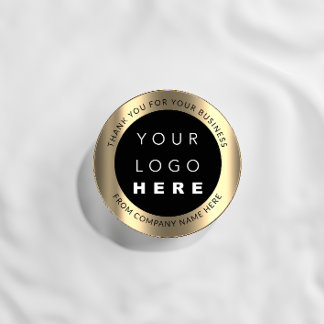 Adesivo Nome de logotipo personalizado Ouro da Web Moderno