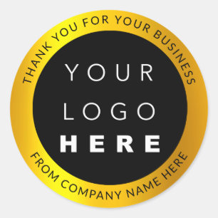 Adesivo Nome de logotipo personalizado Web Moderno Dourado