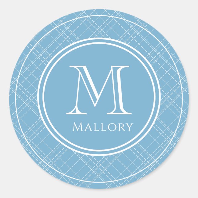 Adesivo Nome de pré-disquete e Laptop inicial monograma (Frente)