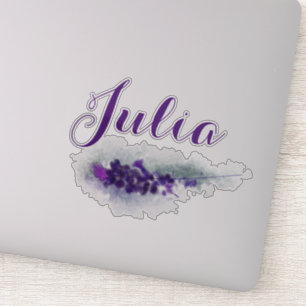 Adesivo Nome de Script Girly Personalizado das Flores Lava