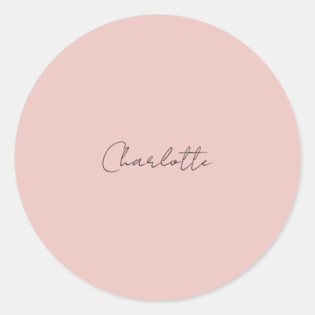 Adesivo Nome de Script Manuscrito Minimalista Dourado (Frente)