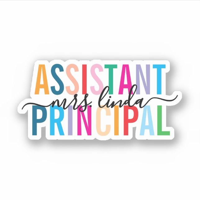 Adesivo Nome de Script Personalizado Principal do Assisten (Frente)