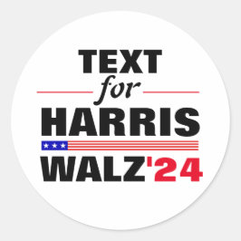Adesivo Nome de Texto Personalizado para a Eleição Harris 