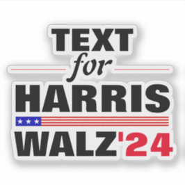 Adesivo Nome de Texto Personalizado para a Eleição Harris 