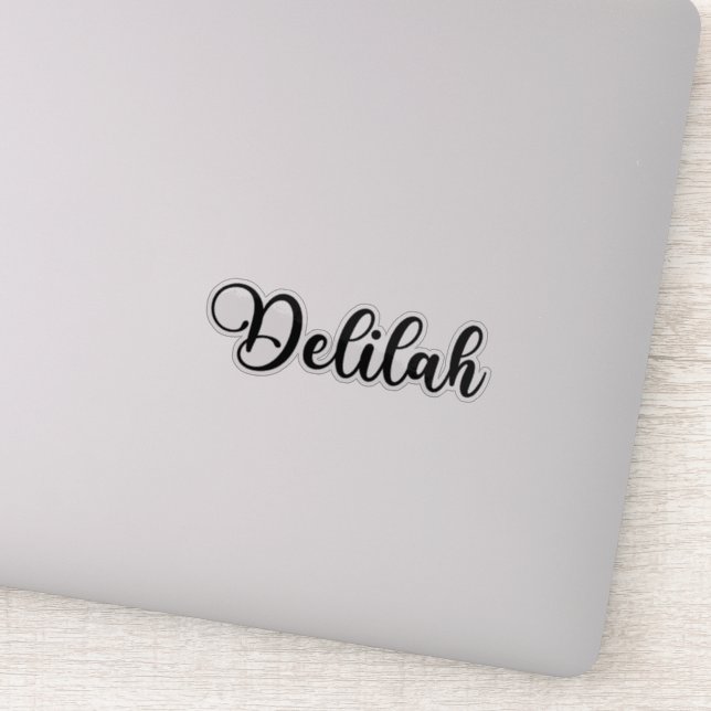 Adesivo Nome Delilah - Caligrafia manuscrita (Detalhe)
