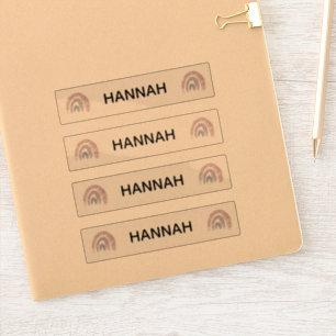 Adesivo Nome do Arco-Íris Rosa Púrpura Decredido do Viny