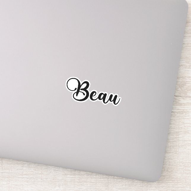 Adesivo Nome do Beau - Caligrafia manuscrita (Detalhe)