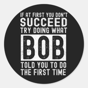 Adesivo Nome do BOB Piada de Natal Personalizada do Aniver