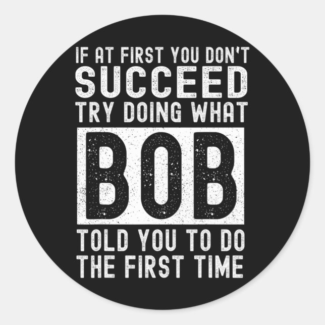 Adesivo Nome do BOB Piada de Natal Personalizada do Aniver (Frente)