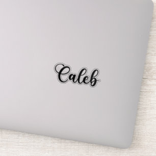 Adesivo Nome do Caleb - Caligrafia manuscrita