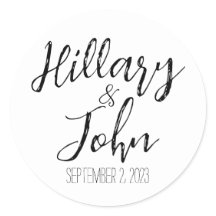 Nome do casal e data de casamento