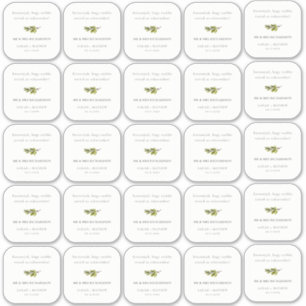 Adesivo Nome do Convidado da Folha do Pinheiro Verde Mínim