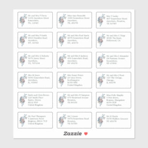 Adesivo Nome do Convidado de Casamento Individual Endereço