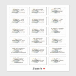 Adesivo Nome do Convidado de Casamento Individual Endereço