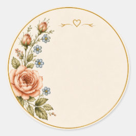 Adesivo Nome do Convidado do Casamento no Jardim de Rosas