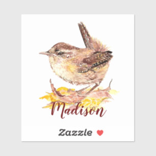 Adesivo Nome do costume da natureza do pássaro da carriç