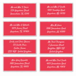 Adesivo Nome do Destinatário da Pessoa Vermelha Endereço d