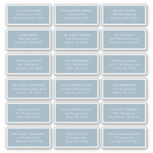 Adesivo Nome do Destinatário do Convidado Azul Dusty Ender