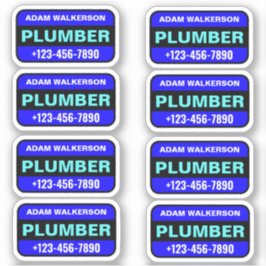 Adesivo Nome do encanador & Número de Telefone - Serviço P