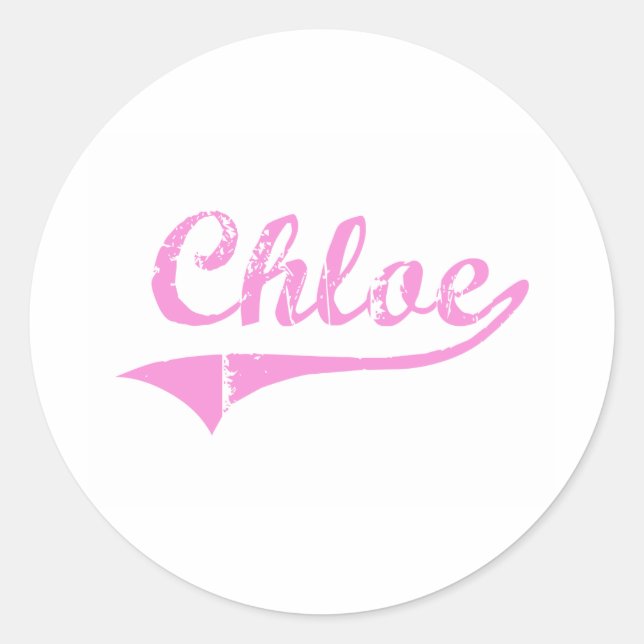 Adesivo Nome do Estilo Clássico da Chloe (Frente)