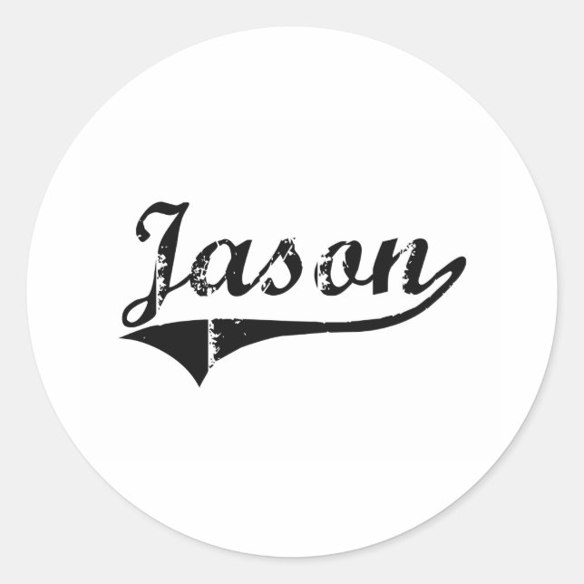 Adesivo Nome do Estilo Clássico Jason (Frente)