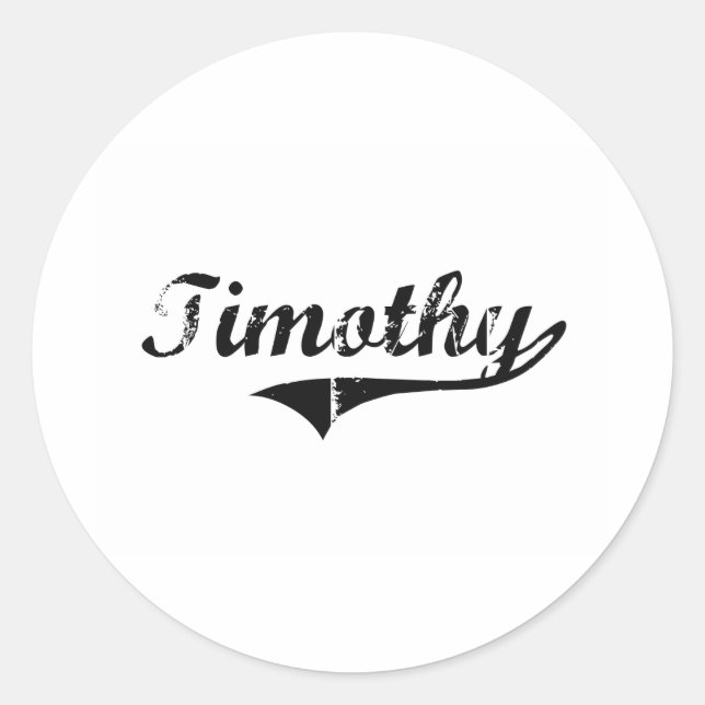 Adesivo Nome do Estilo Clássico Timothy (Frente)