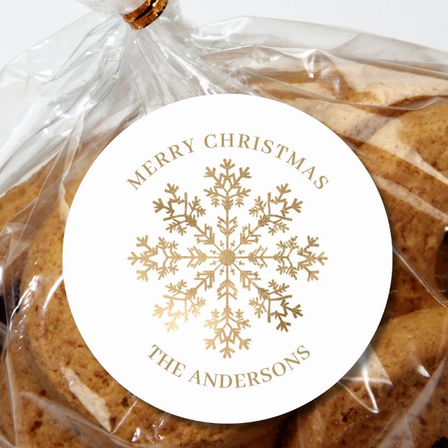 Adesivo Nome do Floco de Neve Dourado Natal (Criador carregado)