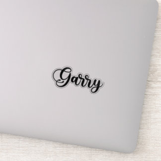 Adesivo Nome do Garry - Caligrafia manuscrita
