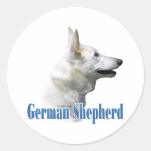 Adesivo Nome do German shepherd Branco - Vinheta