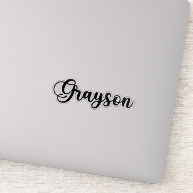 Adesivo Nome do Grayson - Caligrafia manuscrita (Detalhe)