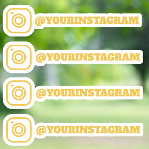 Adesivo Nome do Identificador de Mídia Social do Instagram