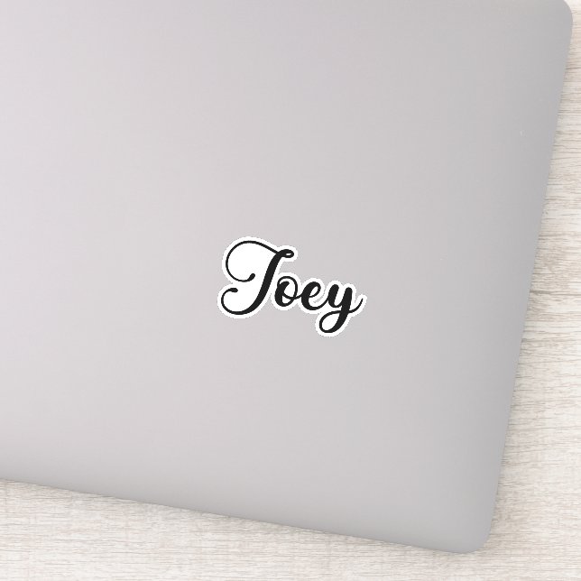 Adesivo Nome do Joey - Caligrafia manuscrita (Detalhe)